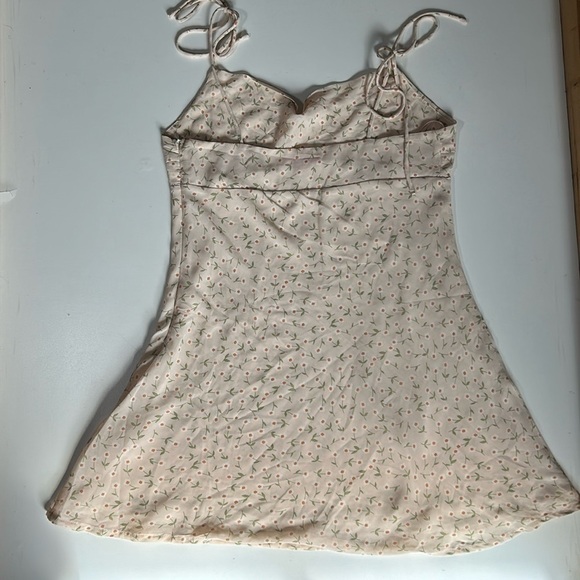 Verge Girl Form Fitting Side Zip Up Pink Flower Dress 100% Polyester Sz 8C5 - Picture 2 of 4